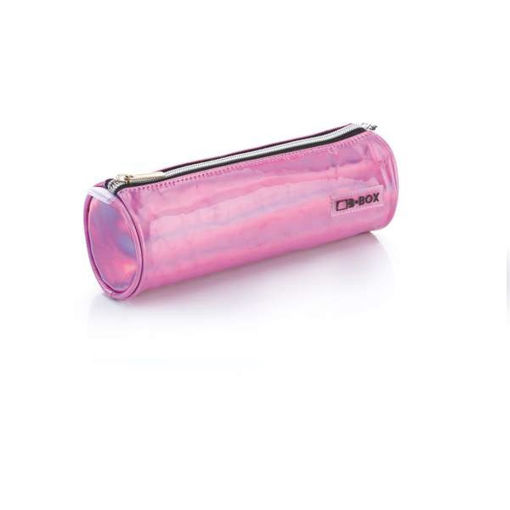Picture of ROUND PENCIL CASE GLOSSY PINK